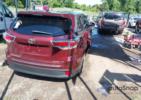 2014 Toyota Highlander Limited Platinum V6 z USA, uszkodzony, nr VIN 5TDDKRFH6ES023817